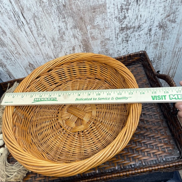 Boho vintage Woven Wicker Basket - Picture 5 of 5